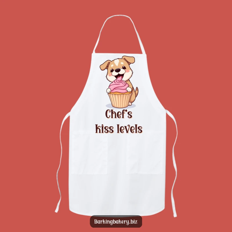 Funny Dog Frosting Cupcake Apron - Hilarious Baker Dog Kitchen Essential Gift!