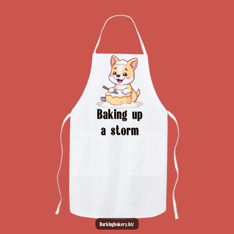 Funny Flour Dog Apron - Hilarious Messy Baker Pup Cooking Gift