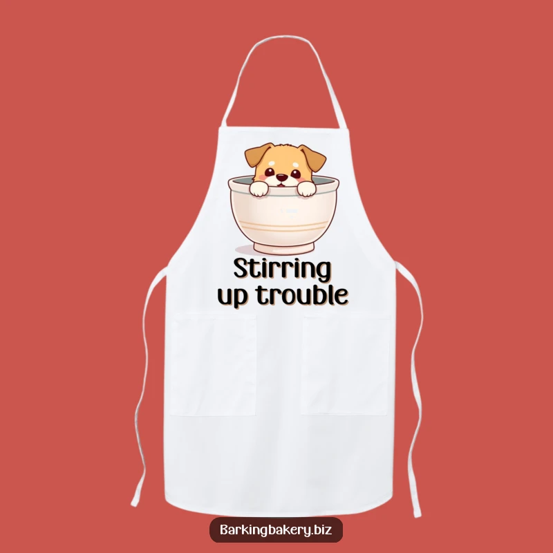 Funny Mixing Bowl Dog Apron: Bake with Fun with a Delighted Pup, Essential Funny Gift