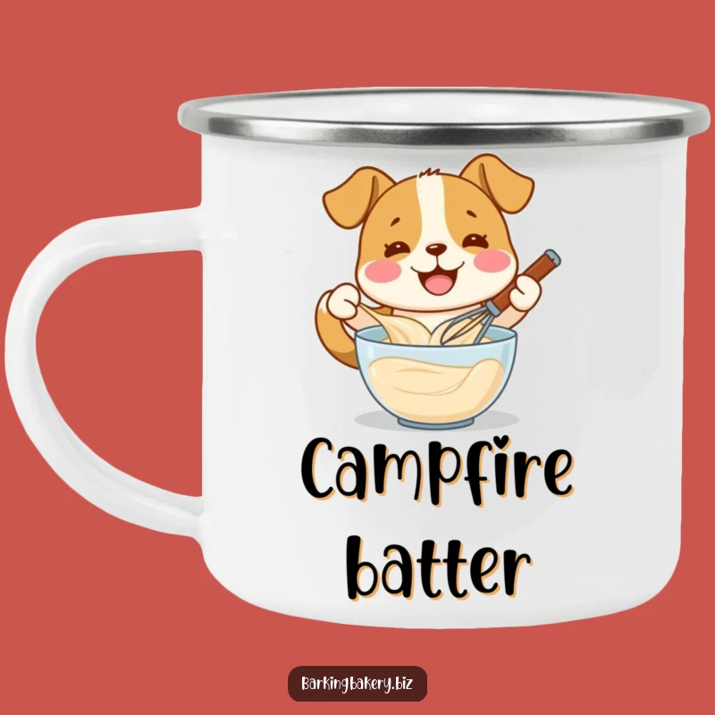 Funny Whisking Dog Camping Mug - Baking Adventures, Perfect Funny Gift