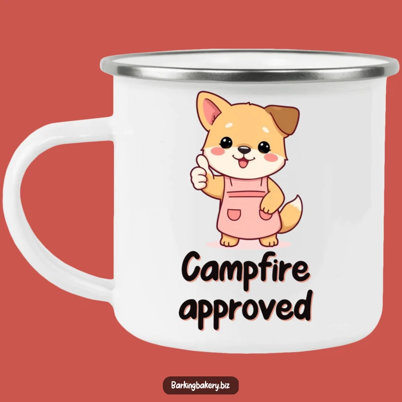 Funny Dog Campfire Mug - Thumbs Up Chef Pup's Outdoor Brew
