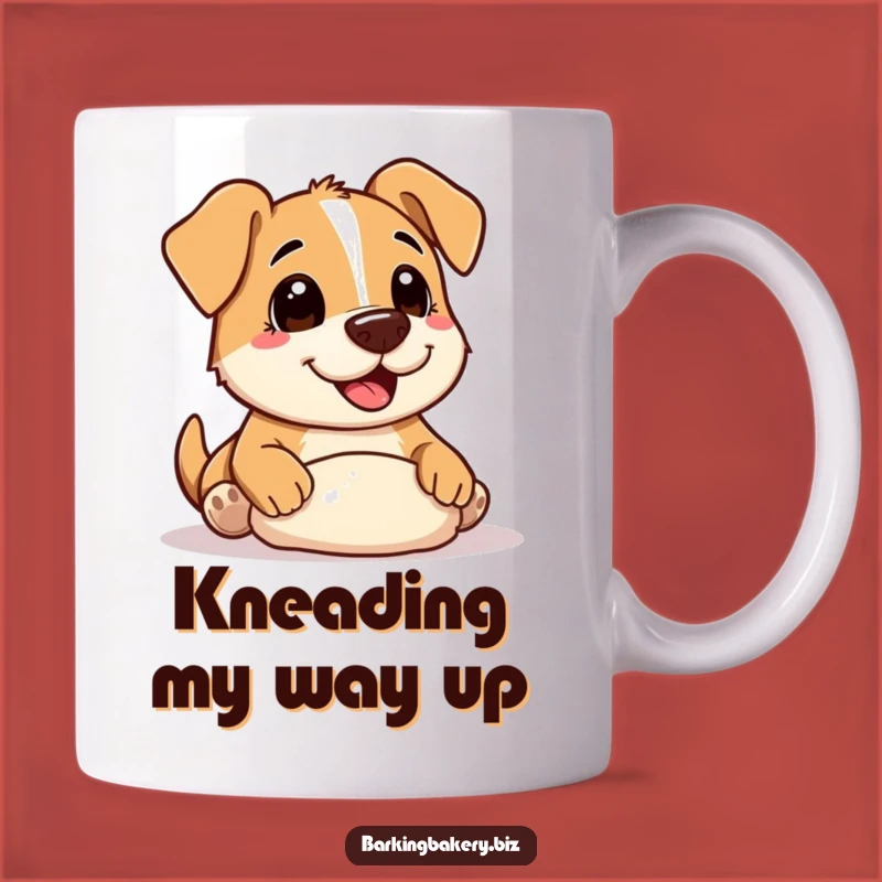 Funny Baker Dog Mug: Adorable Pup Flour Nose Shaping Dough Joyful Pet Gift