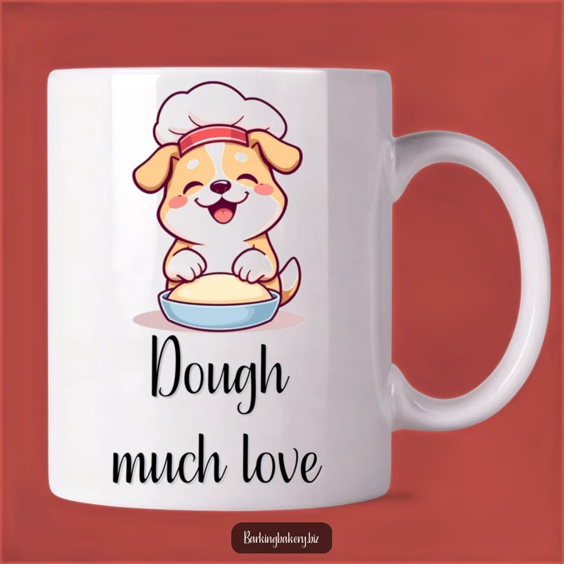 Funny Chef Dog Kneading Dough Mug - Hilarious Baker Pup Gift for Foodies!
