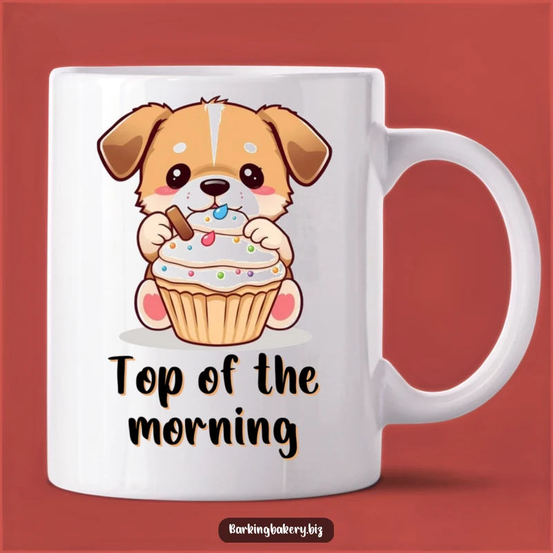 Funny Dog Decorator Mug: Cupcake Topping Pup, Hilarious Baker Gift