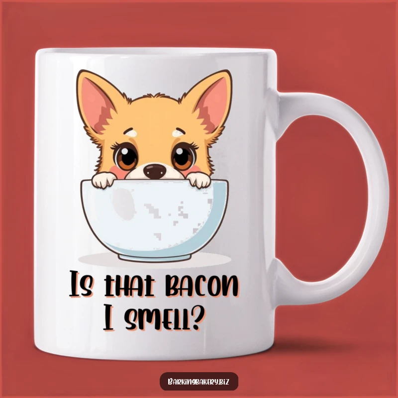 Funny Dog Baker Mug - Curious Pup's Kitchen Antics Perfect Gift