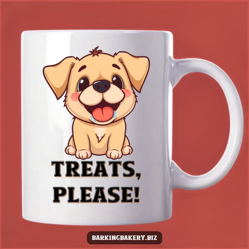 Funny Dog Treat Mug - Drooling Grin Canine Anticipation, Perfect Gift!