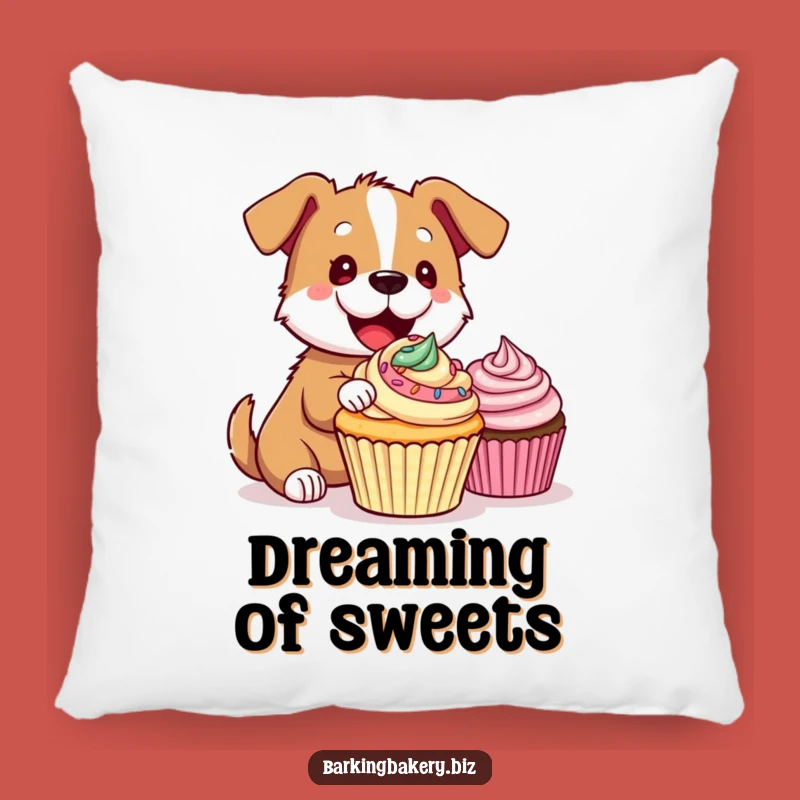 Soft Funny Dog Pillow: Snuggle Up with a Hilarious Cupcake Decorating Canine, Great Funny Gift