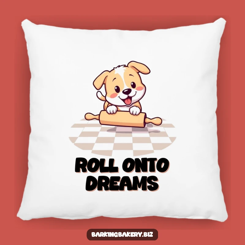 Funny Chasing Dog Pillow - Cozy Pup Pursuit Cushion, Perfect Funny Gift