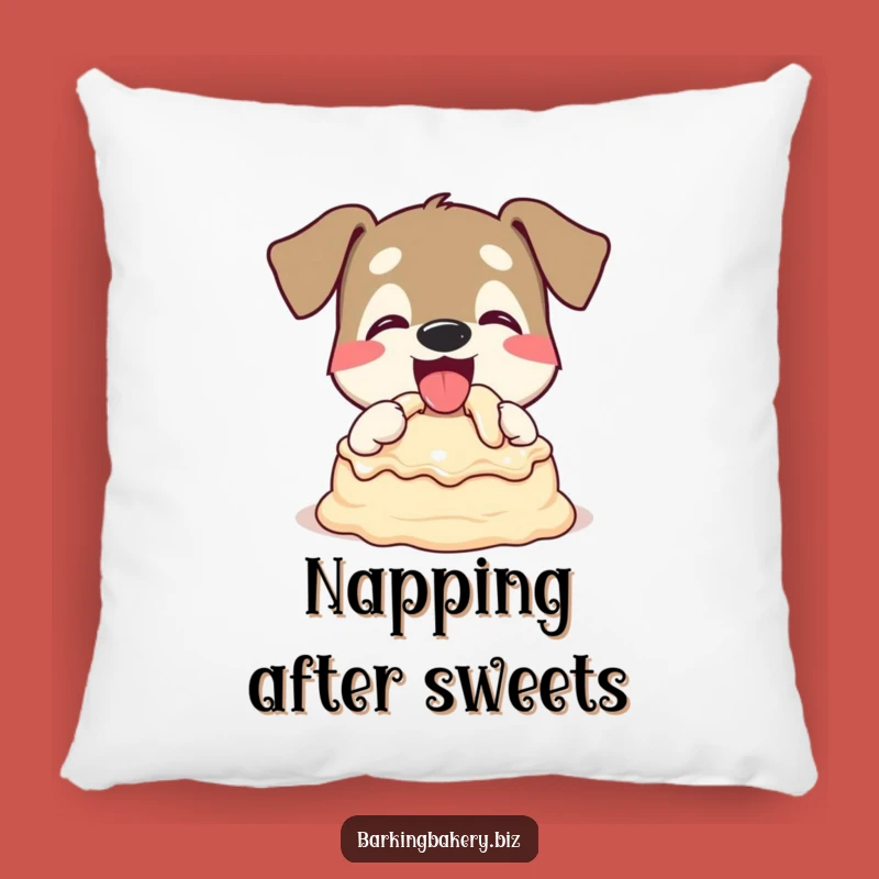 Funny Dog Cake Batter Pillow: Cozy Happy Pup Cushion - Perfect Funny Dog Gift
