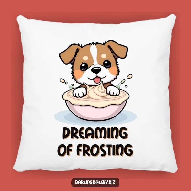Funny Dog Frosting Splash Pillow - Comfy & Hilarious Home Decor Gift