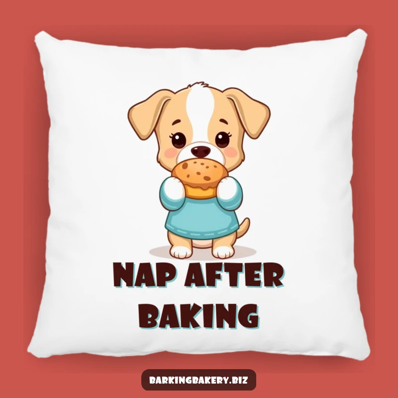Soft Funny Dog Pillow: Cuddle Up with a Chef Pup and Baked Goods, Sweet Funny Gift