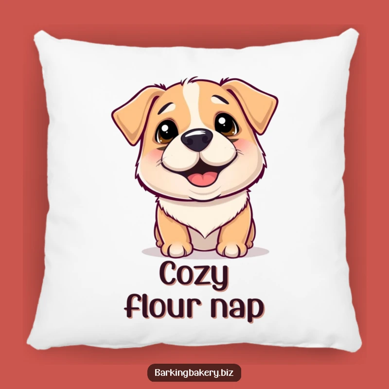 Soft Funny Floury Dog Pillow: Cuddle with a Happy Wiggling Pup, Sweet Funny Gift