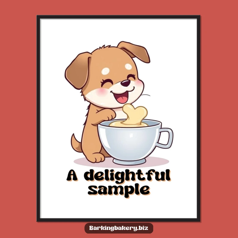 Funny Dog Batter Sampler Art Print: Decorate with Hilarious Baking Joy