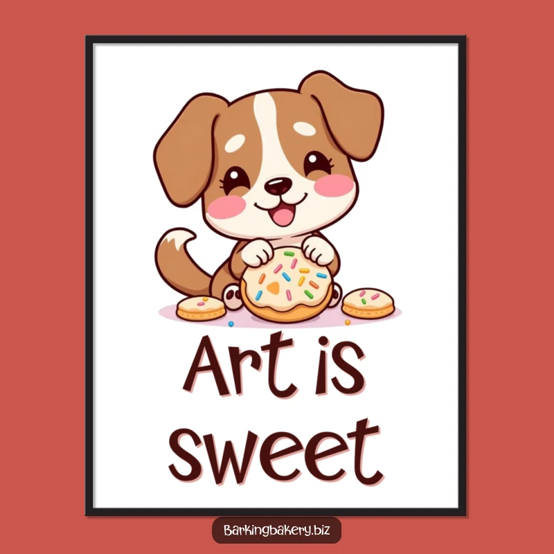 Funny Sprinkle Decorating Dog Digital Art - Joyful Pup Print Gift