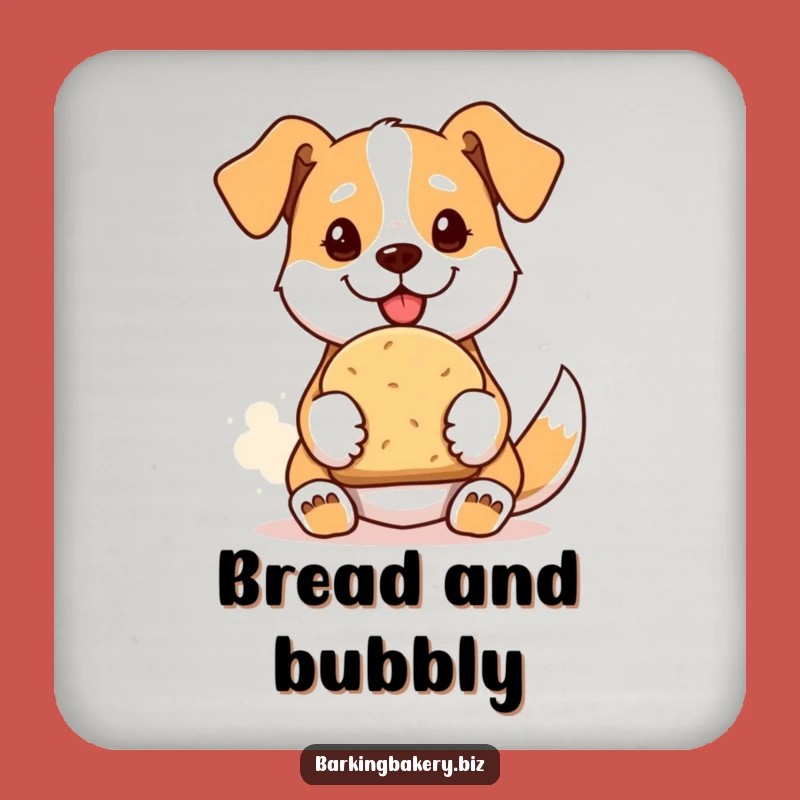 Funny Bread Baker Dog Drink Coaster: Proud Pup Protection