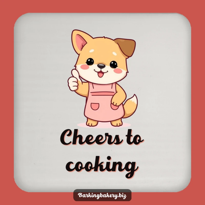 Funny Dog Drink Coaster - Thumbs Up Chef Pup's Table Saver