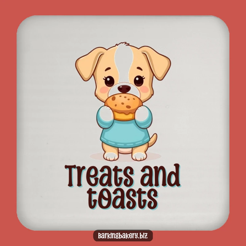 Funny Dog Drink Coaster: Protect Surfaces with a Chef Pup's Baked Treat, Charming Funny Gift