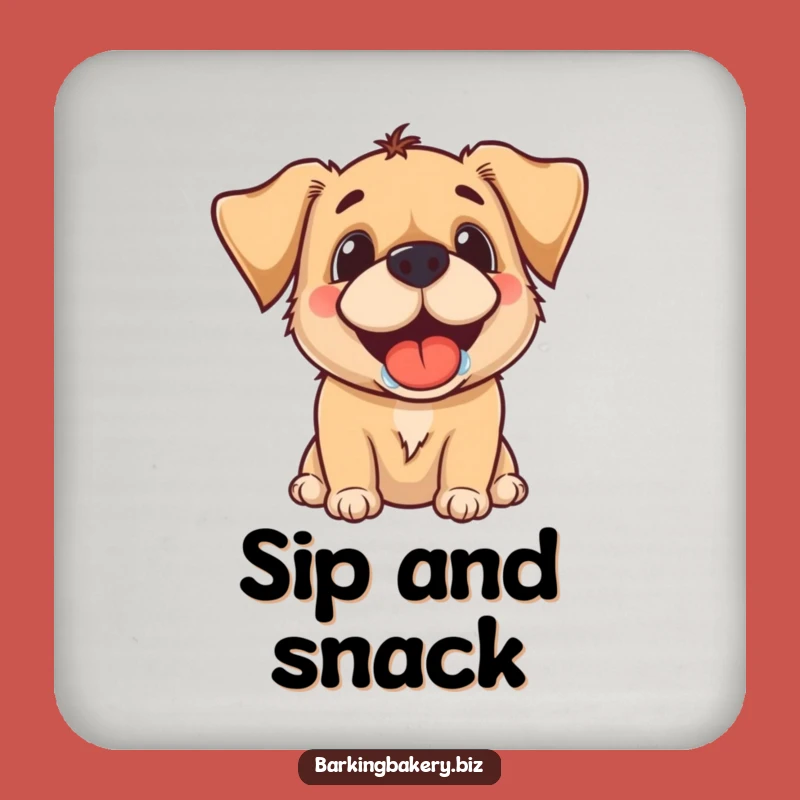 Funny Dog Treat Coaster - Drooling Grin Protection, Perfect Gift!