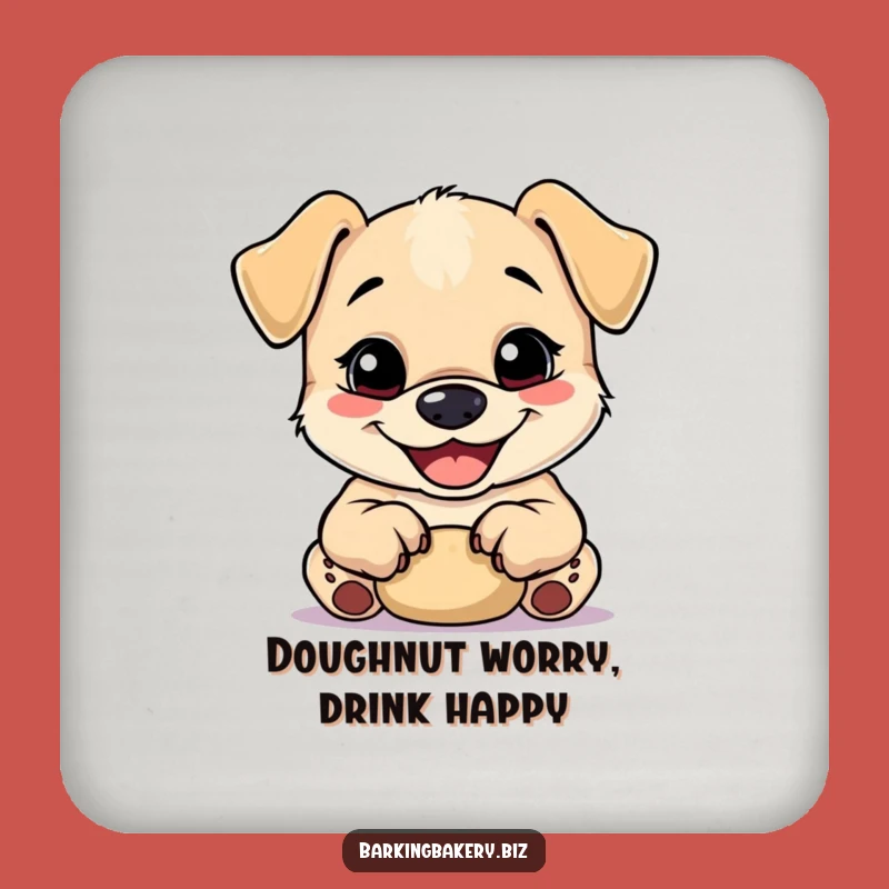 Funny Dough Kneading Pup Coaster: Happy Baker Protection for Tables