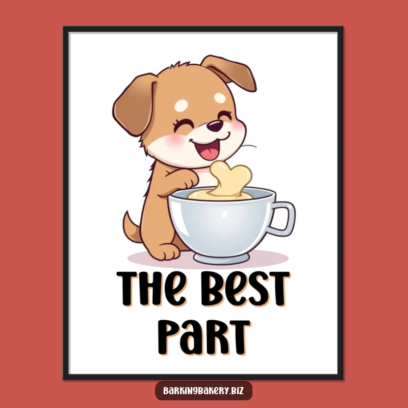 Funny Dog Batter Sampler Poster: Decorate with Hilarious Kitchen Antics
