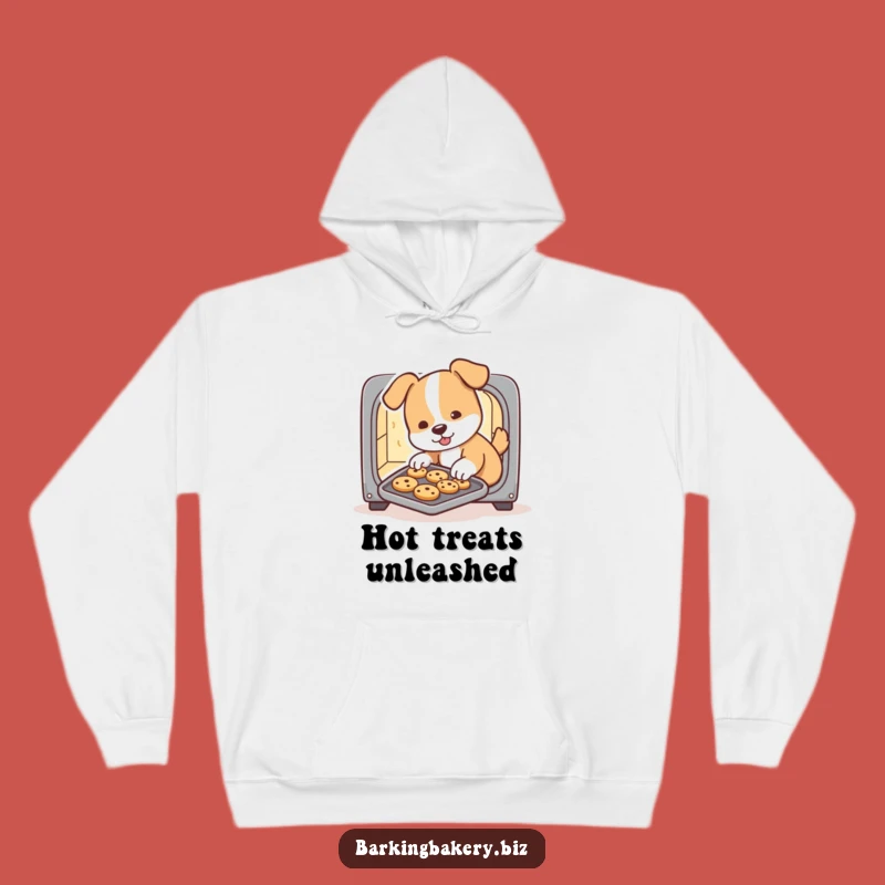 Funny Dog Baking Hoodie: Cozy Pup Chef Sliding Cookies, Warm & Hilarious Gift
