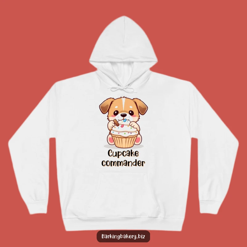 Funny Dog Decorator Hoodie: Cupcake Topping Comfort, Cozy Dog Lover Gift