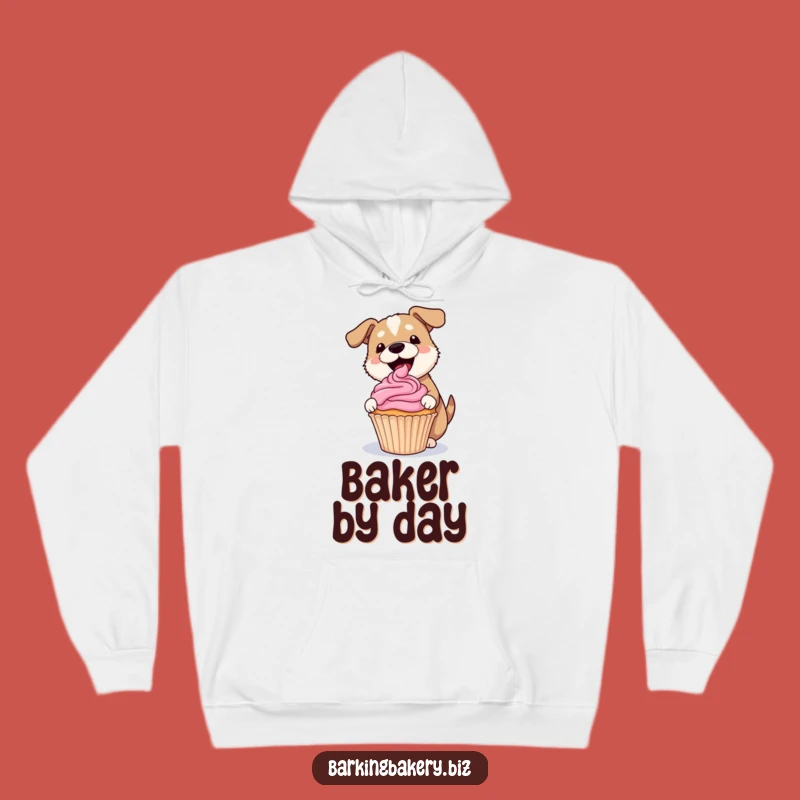 Funny Dog Frosting Cupcake Hoodie - Cozy Baker Dog Sweatshirt Gift!