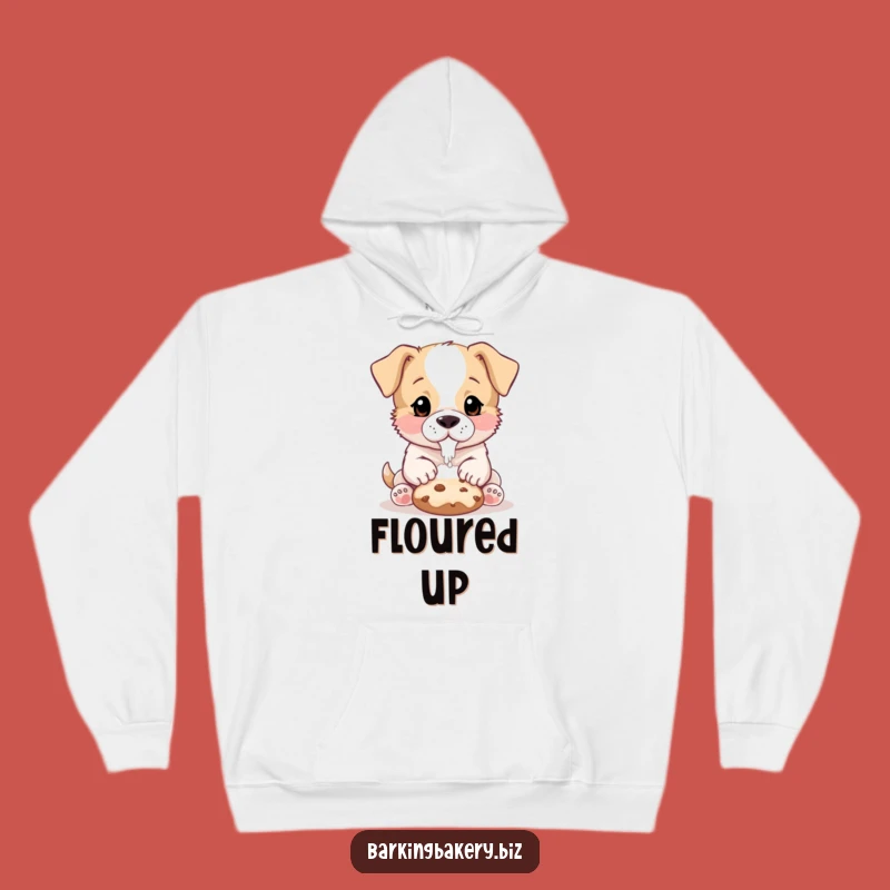 Funny Puppy Baker Hoodie: Cozy Cookie Patter, Warm & Cute Dog Gift