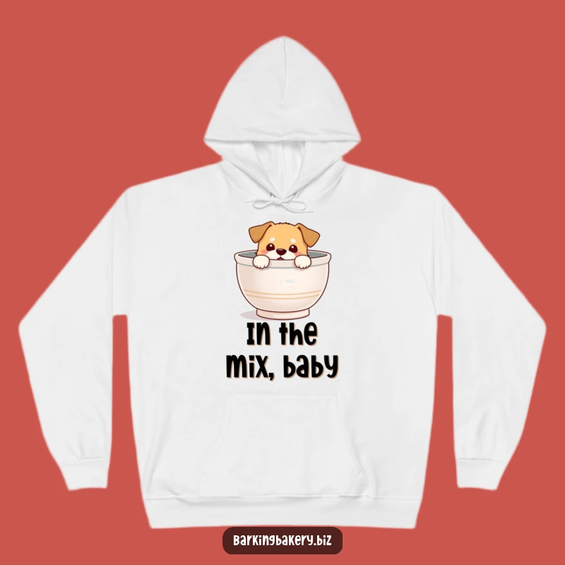 Cozy Funny Mixing Bowl Dog Hoodie: Warm Up with a Delightful Pup, Great Funny Gift