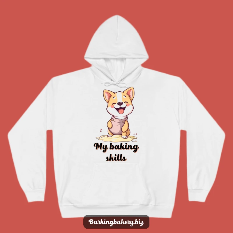 Funny Dog Baker Hoodie - Cozy Canine Chef Spill, Perfect Warm Gift!