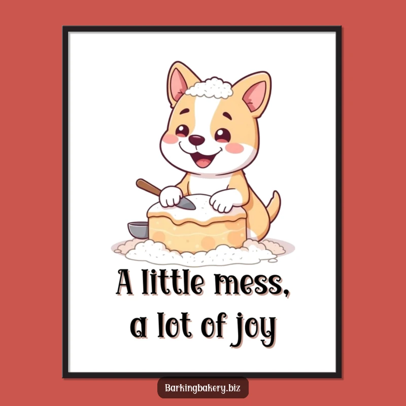 Free Printable Funny Dog Wall Art: Floury Baker, Hilarious Downloadable Decor