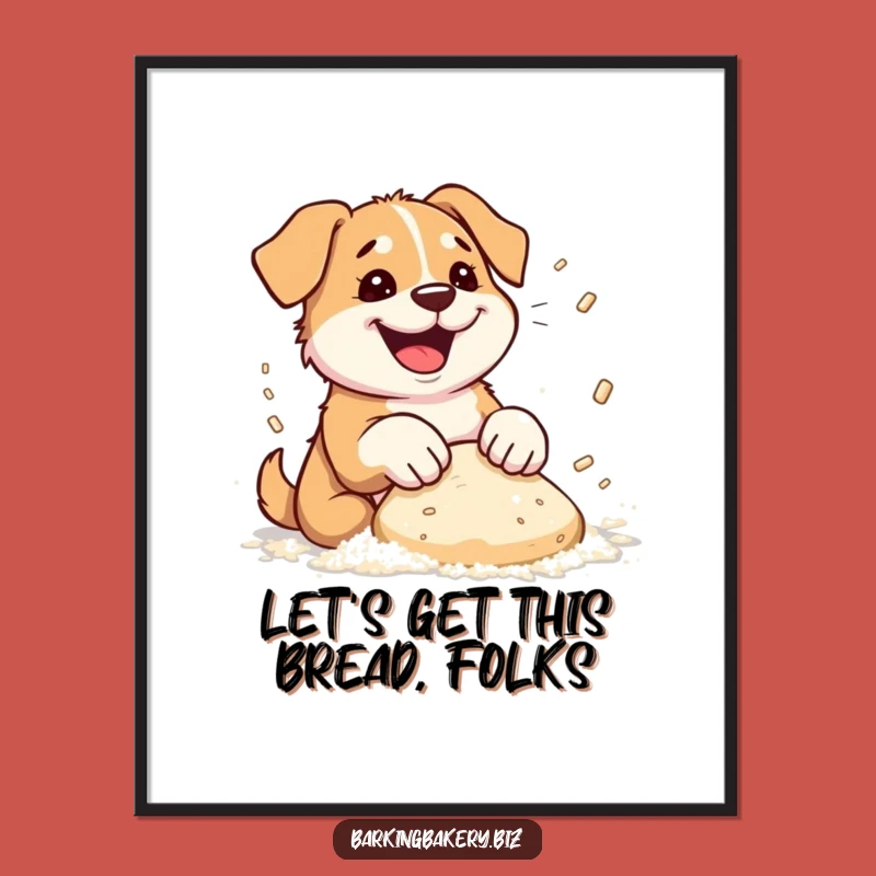 Free Printable Wall Art: Flour Flying Dog Funny Downloadable Art Gift