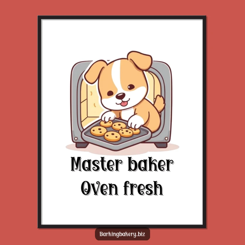 Funny Free Printable Wall Art: Dog Baker, Humorous Downloadable Decor!