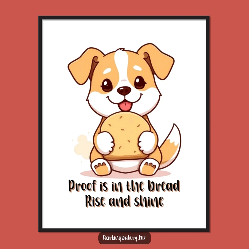 Free Printable Bread Dog Wall Art: Funny Kitchen Decor Downloadable Art