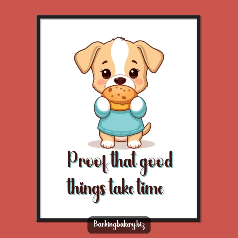 Free Printable Wall Art: Funny Dog Baker, Hilarious Downloadable Decor Gift