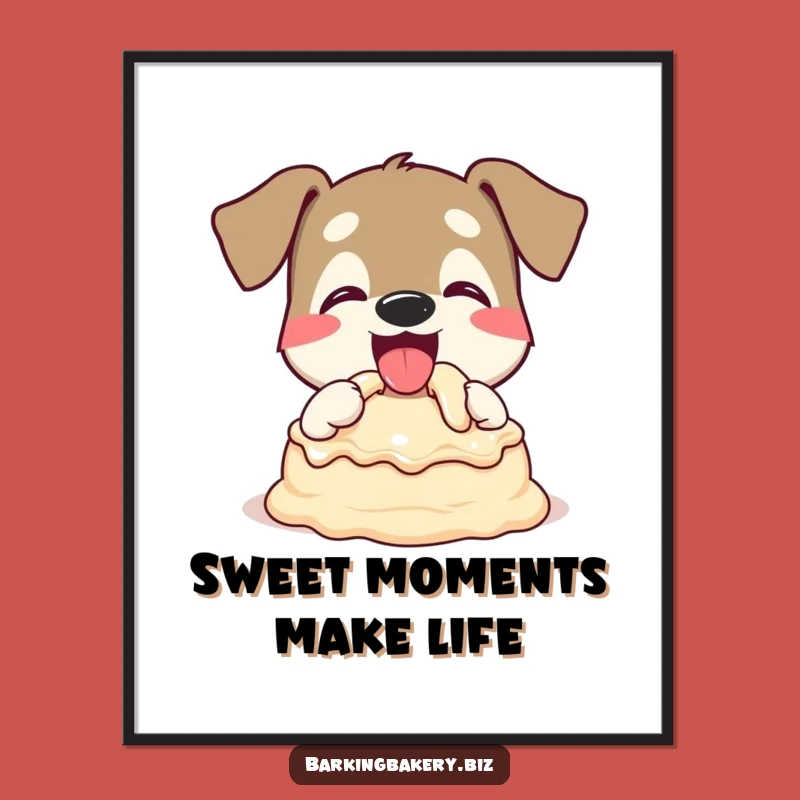 Free Printable Wall Art: Happy Dog Batter Lover, Fun Downloadable Decor