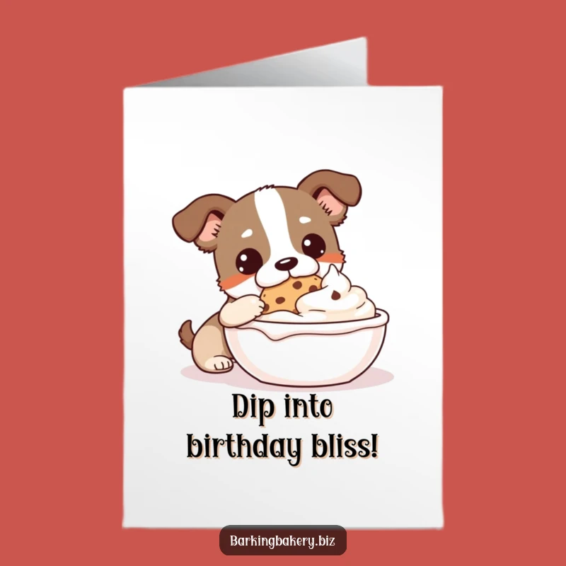 Free Printable Bday Card: Dog Frosting Cookie, Hilarious Downloadable Gift