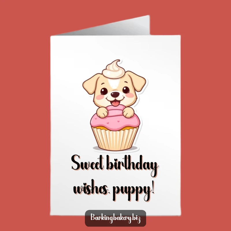 Free Printable Birthday Dog Card: Funny Cupcake Frosting Download
