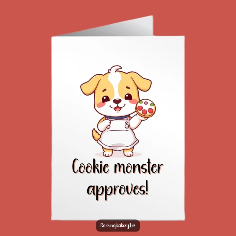 Free Printable Congrats Card: Dog Baker Cookie Pride Funny Success DIY Gift