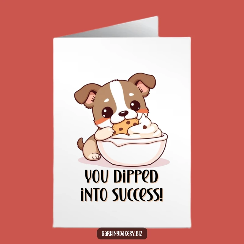 Free Printable Congrats Card: Dog Frosting Cookie, Sweet Downloadable Gift