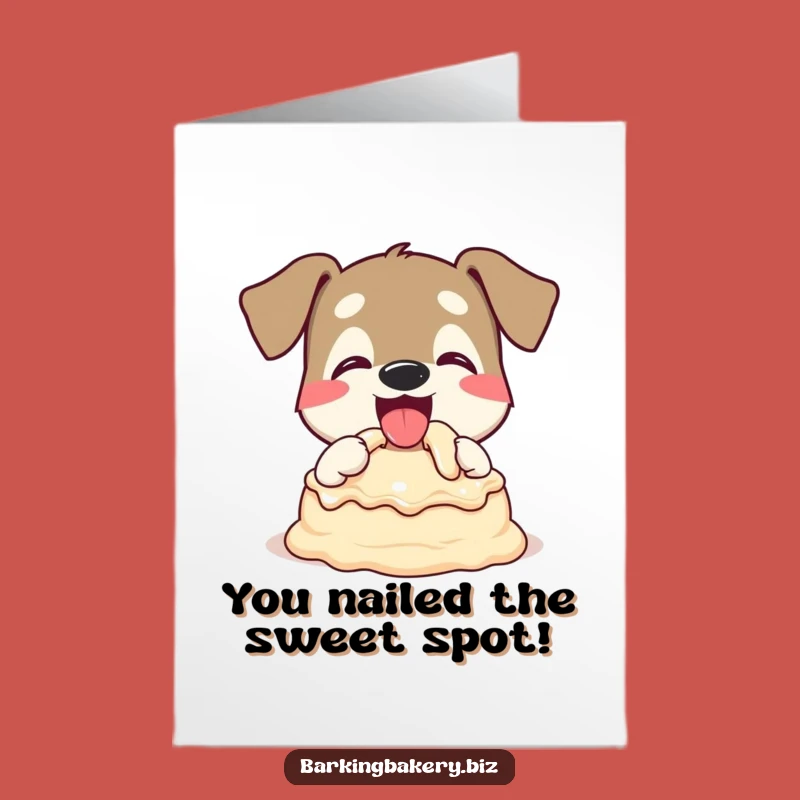 Free Printable Congratulations Card: Dog Loves Batter, Downloadable Joy