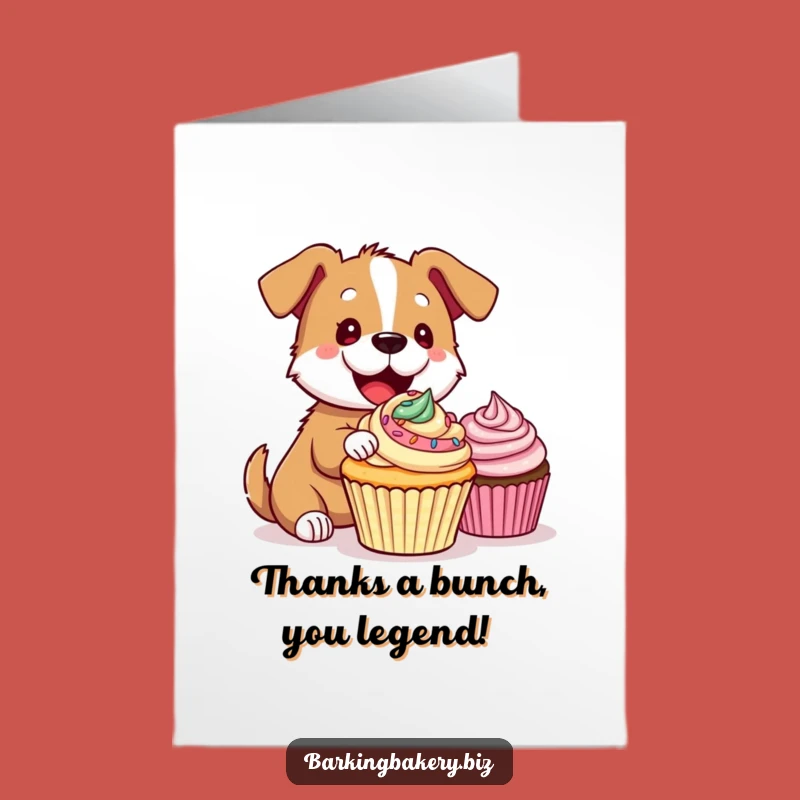 Free Printable Thank You Card: Dog Baking Brilliance, Humorous DIY Downloadable Gift