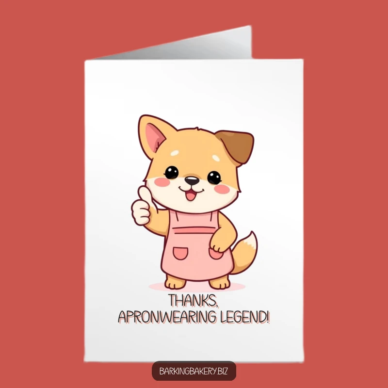 Free Printable Thank You Card: Thumbs Up Dog Baker, DIY Gift!
