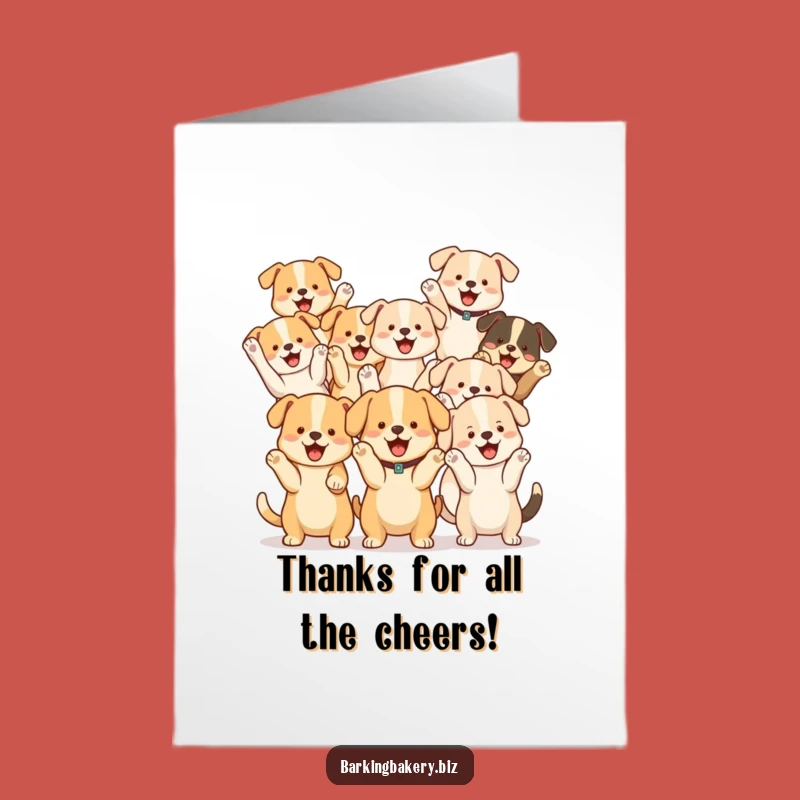 Free Printable Thank You Card: Cheerful Dogs Paw-ing Thanks – Downloadable Gift