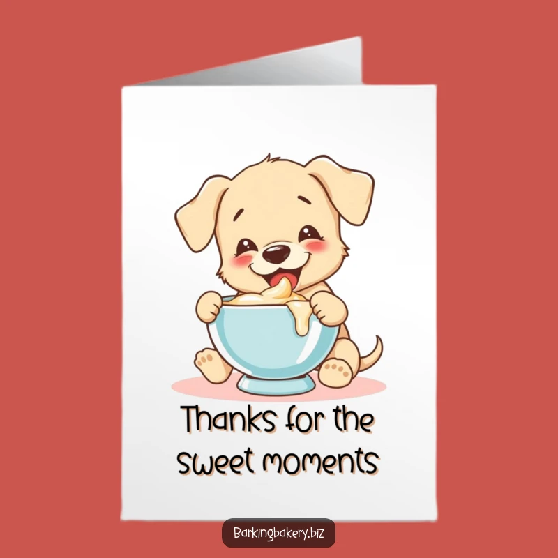 Free Printable Thank You Card: Puppy Batter Taste for Sweet Gratitude DIY