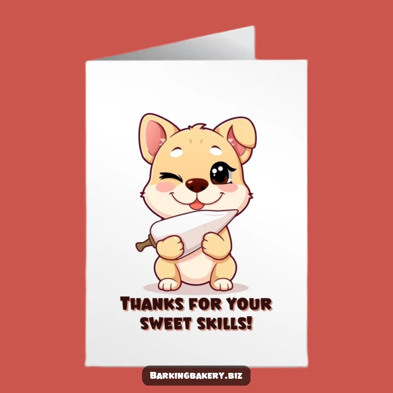 Free Printable Thank You Dog Card: Winking Pup's Thanks Downloadable