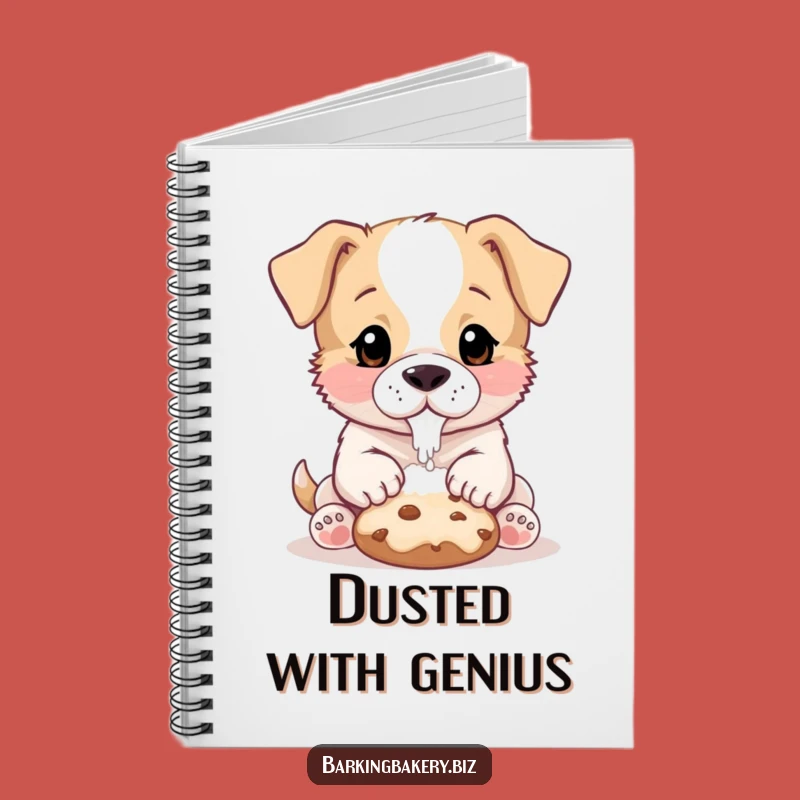 Funny Puppy Baker Notebook: Cookie Notes Diary, Floury Pup Journal, Great Gift