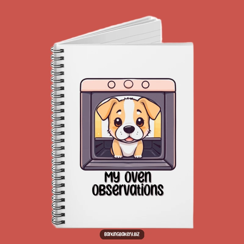 Funny Curious Dog Oven Notebook: Peeking Pup's Eyes - Jotting Ideas Gift