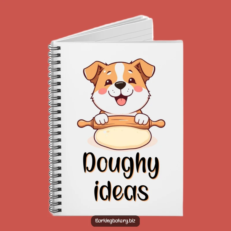 Funny Dog Baker Notebook: Rolling Dough Ideas, Baking Journal, Gift for Cooks