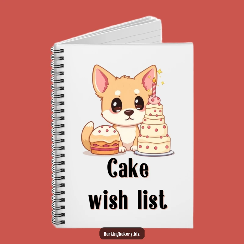 Funny Dog Cake Lover Notebook: Starry Eyes Journal, Capture Sweet Ideas